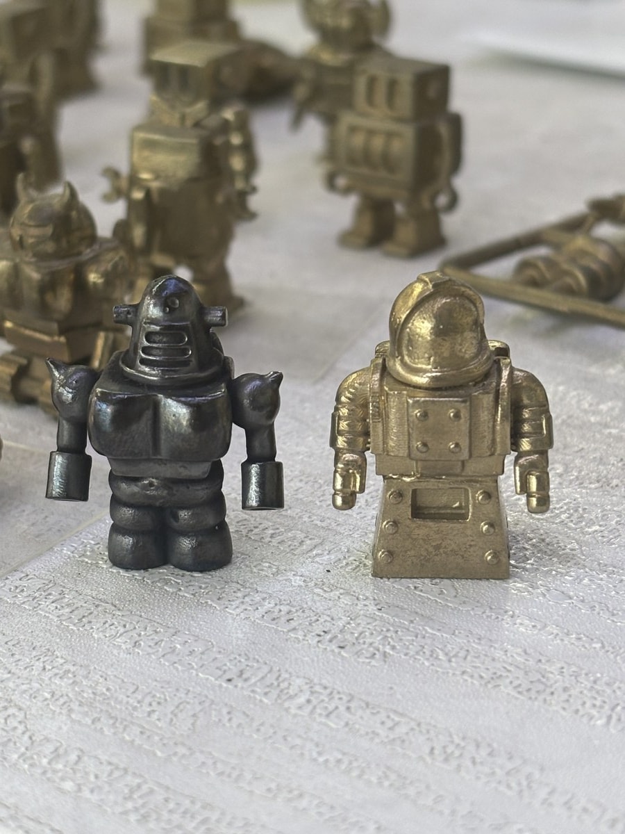 ロボットの黒染め体験